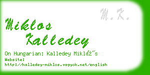 miklos kalledey business card